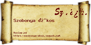Szobonya Ákos névjegykártya