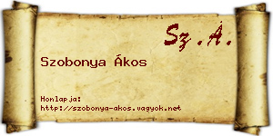 Szobonya Ákos névjegykártya